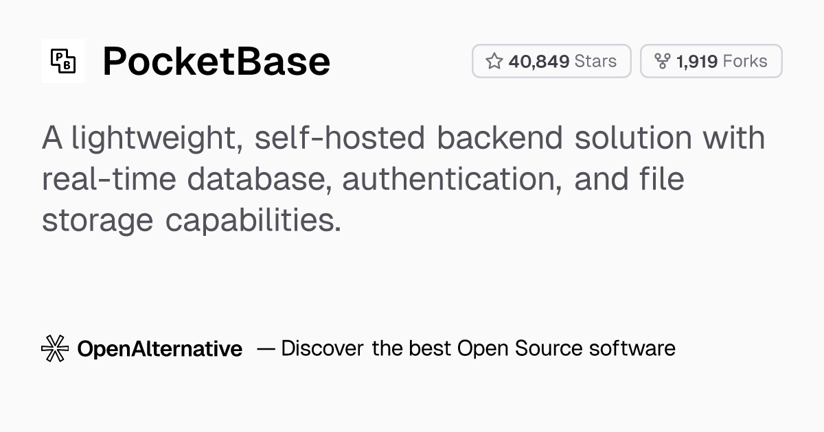 PocketBase: Open Source Alternative To Firebase, Supabase And AppWrite ...